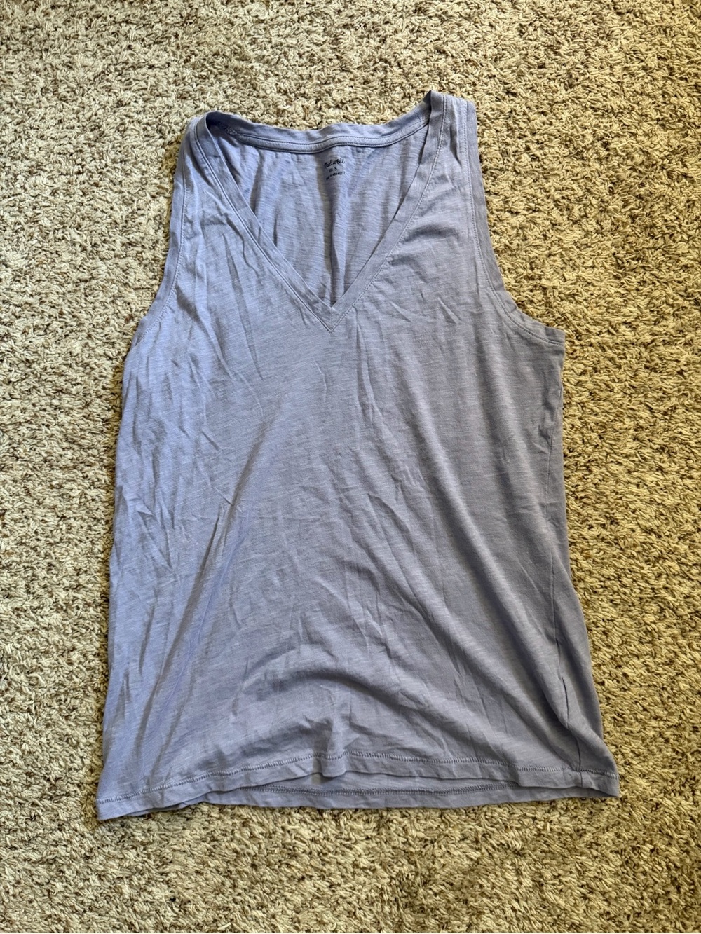 Madewell Sleeveless V-Neck Tank — Light Lavender